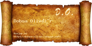 Dobsa Olivér névjegykártya